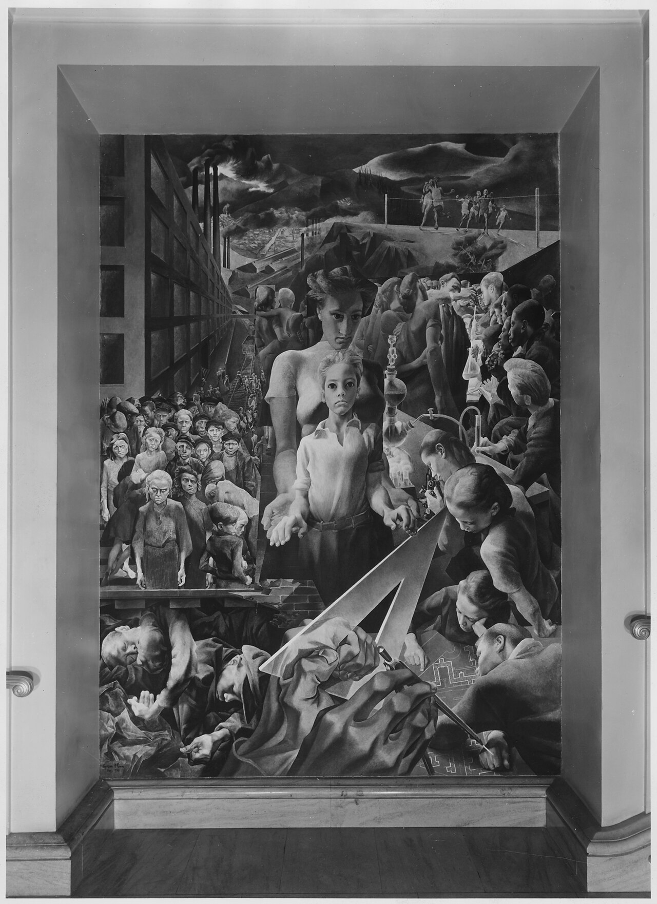Mural by Symeon Shimin, "Contemporary Justice and The Child" , Department of Justice Building in Washington, D.C.