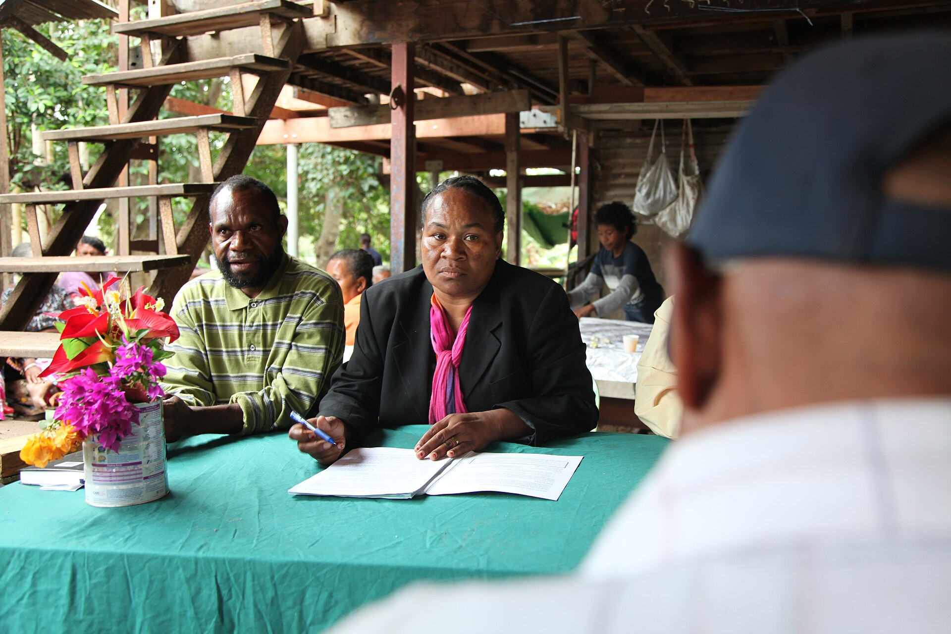 Linda Rau from Kila Kila Village Court outside Port Moresby. Australia has trained 1,000 women in Papua New Guinea to become village court magistrates.